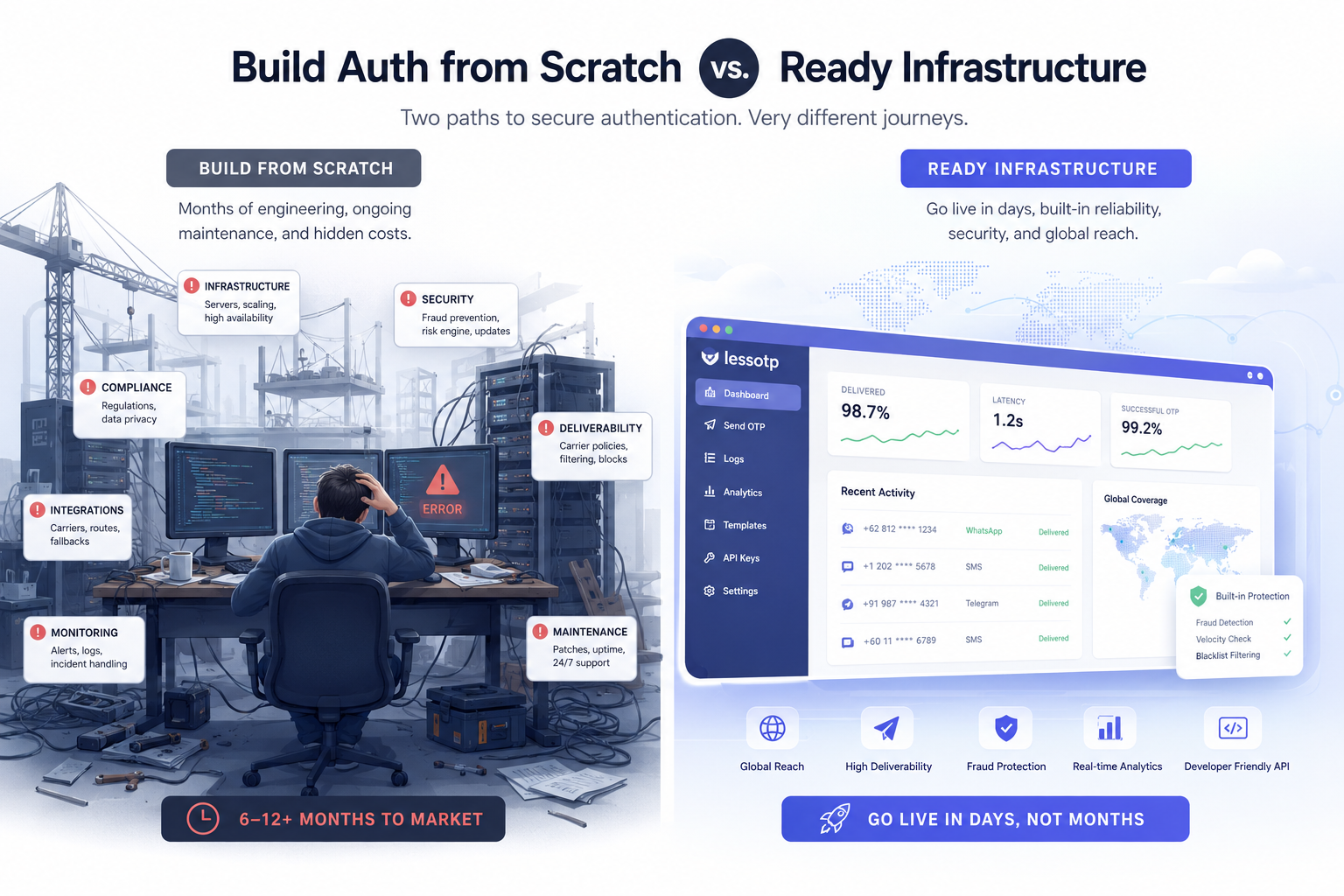 Building Auth from Scratch vs Using Ready-Made Auth Infrastructure